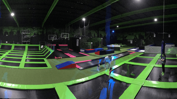 Trampolines at Flip out in Southampton