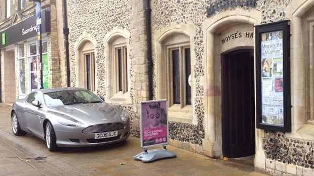 Entrance to Moyse's Hall Museum in Bury St Edmunds