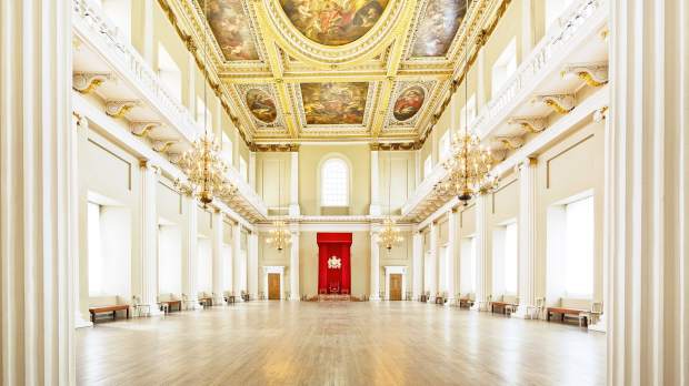 Inside view of Banqueting House in London