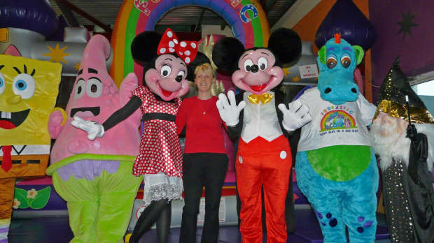 Mascots at Funtastic Caerphilly 