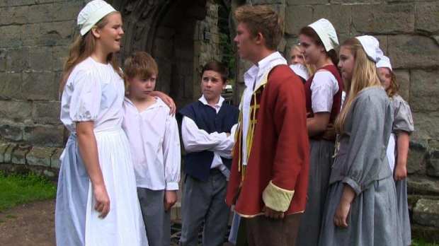 Kids in costumes at Ashby de la Zouch Museum