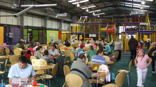 Cafe area at Dandi Lion Playzone in Scunthorpe