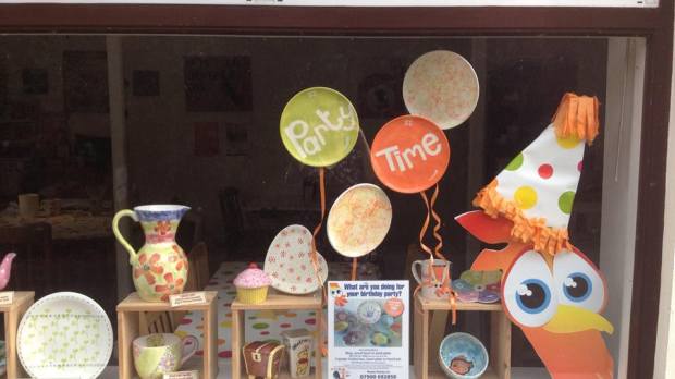 Finished crafts at Pots To Doodle Do Pottery Studio in Basingstoke