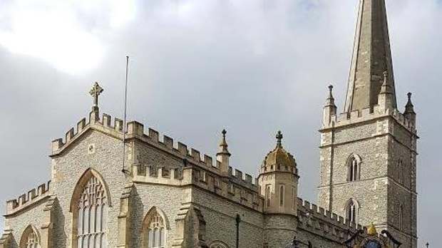 Outside view of St Columbs Cathedral in Londonderry