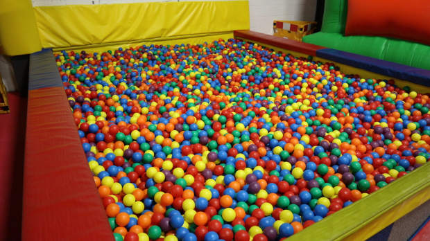 The enormous ball pit at Jolly Jumpers Playzone in Somerset 