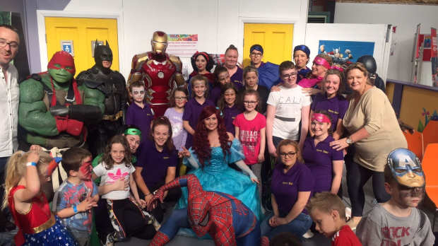 Kids and staff at Happy Dayz Indoor Play Centre in Dungannon