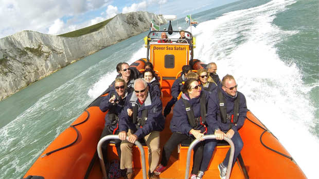 People on raft Dover Sea Safari