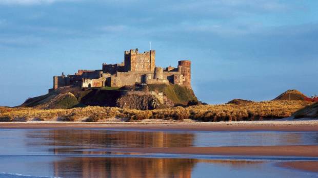 Outside view of Bamburgh Castle