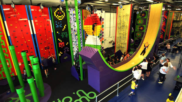 Different climbing courses at Clip 'n Climb Tonbridge
