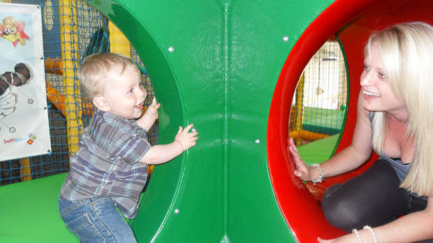 Mum and son at Space to Play Bedlington