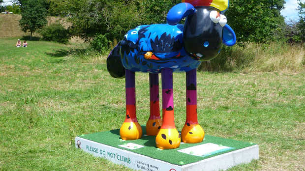 Sculpted animal at Brandon Hill Park in Bristol