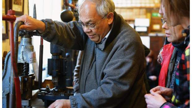 Staff demonstration at Pen Museum in Birmingham