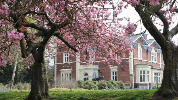 Outside view of Brampton Park in Newcastle under Lyme
