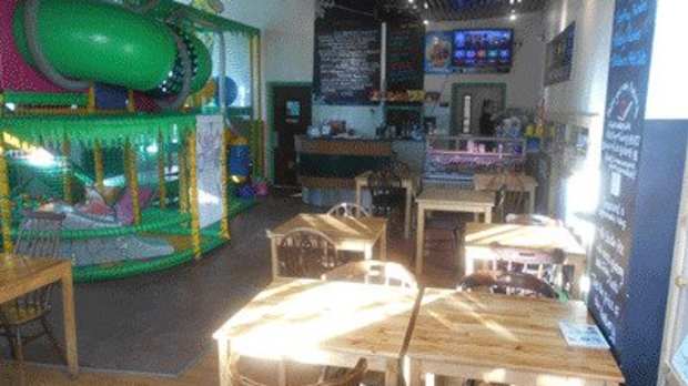 Soft play and cafe area at Splatz Activity Cafe in Dunbar