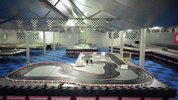 Race track at Scalextric Racing in Spalding