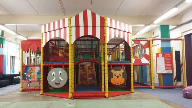 Indoor soft play frame at PK Kids Zone in Buckingham