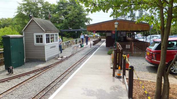 Train station at Eachills Wood Railway in Sutton Coldfield