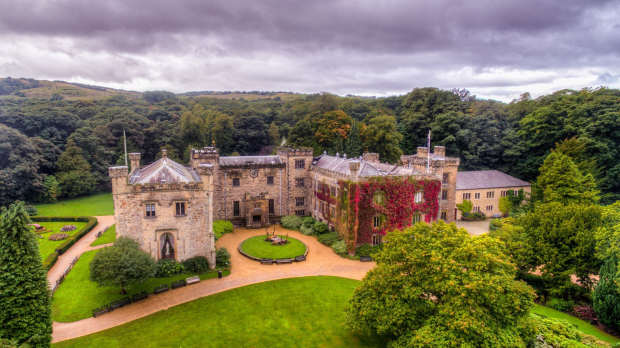 Outside view of Towneley Hall Museum in Burnley
