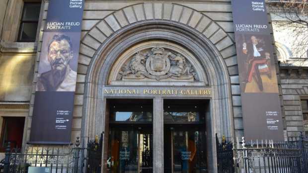 Entrance to National Portrait Gallery in London