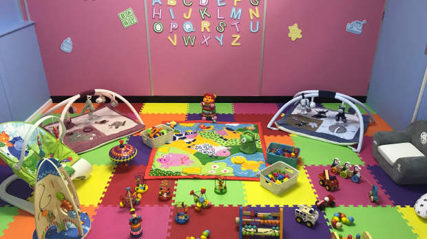 The baby play area at Imagination Children's Role Play, Camberley