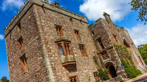 Outside view of Muncaster Castle in Ravenglass