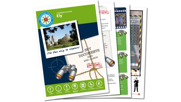 Map and booklet for The Ely Spy Mission Trail
