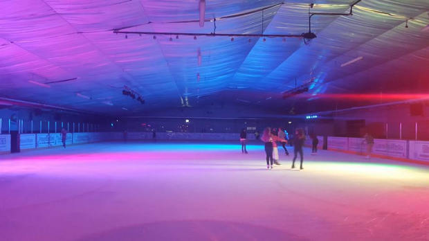 People ice skating at Planet Ice Gosport