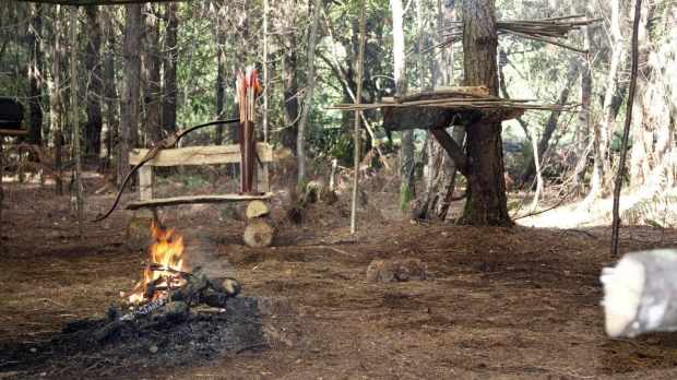 Campfire at Hunger Games Training Camp Crowborough