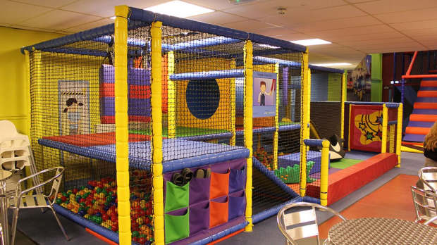 Indoor soft play frame at The Holyhead Empire Play Centre in Anglesey