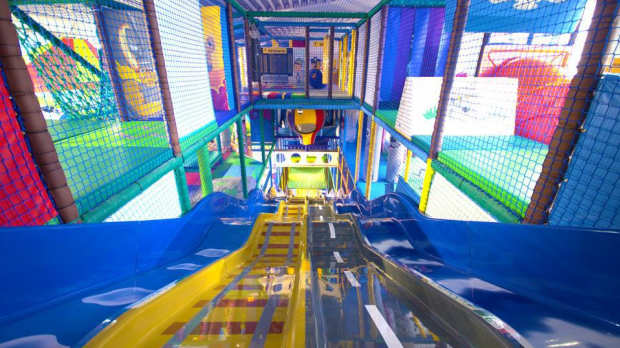 Slides at Bubbles World of Play in New Brighton