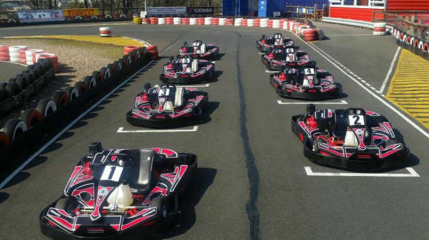Go karts at Parkwood Karting in Sheffield
