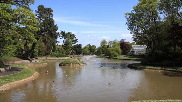 Lake at Hesketh Park in Southport