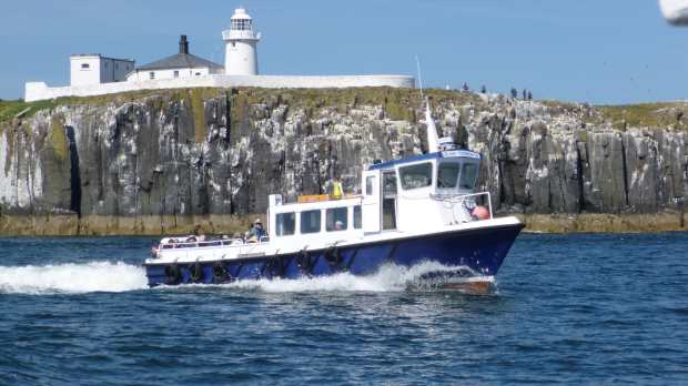 Passengers on Farne Islands cruise in Seahouses