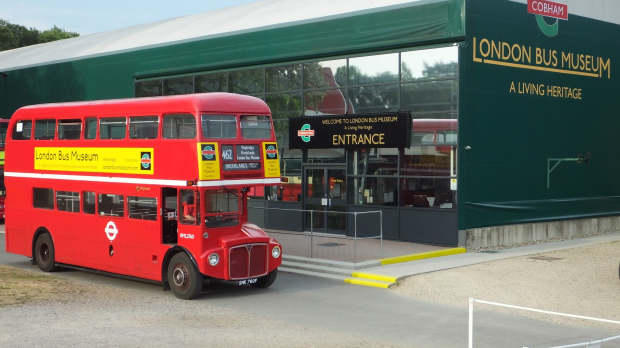 Entrance to London Bus Museum in Weybridge