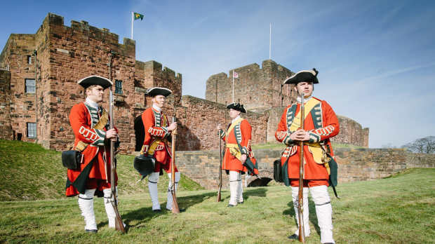 Red coat officers at Carlisle Castle
