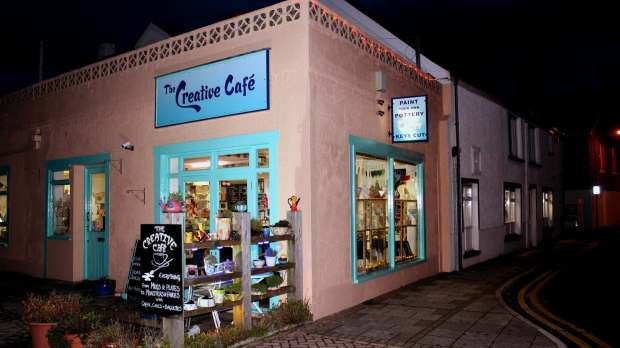 Outside view of The Creative Cafe in Narberth