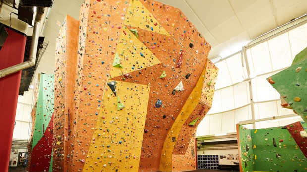 Climbing wall at WestWay Climbing in Kensington
