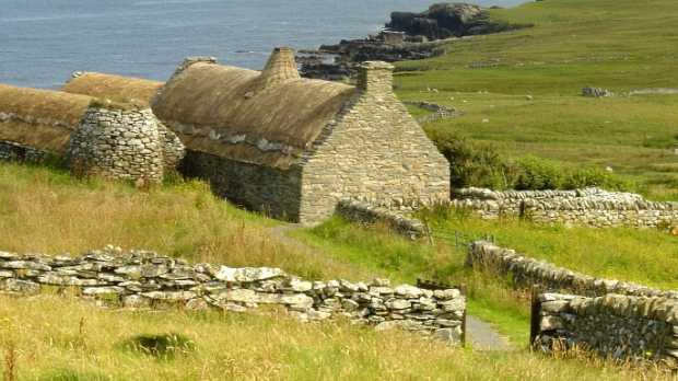 Outside view of Croft House Museum in Shetland Isles
