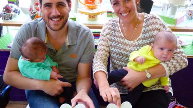 Babies footprints craft at The Painting Pottery Cafe in Brighton
