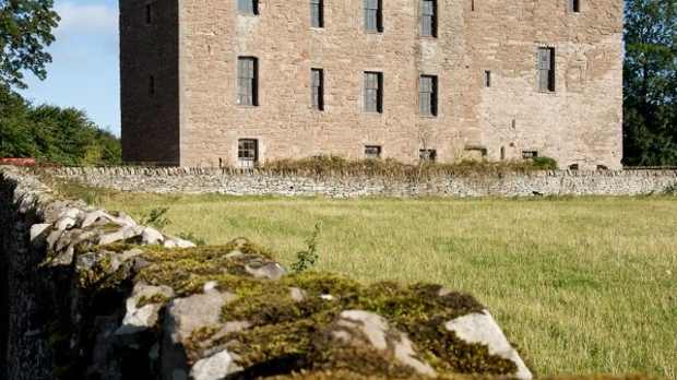 Outside view of Huntingtower Castle in Perth
