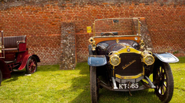 Vintage cars at The Cressing Temple Barns in Braintree