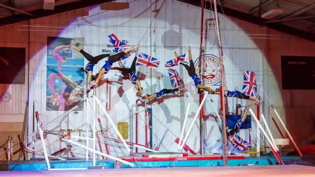People doing gymnastics at Heathrow Gym in Hounslow