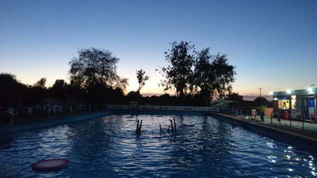 Sunset at Beccles Outdoor Swimming Pool