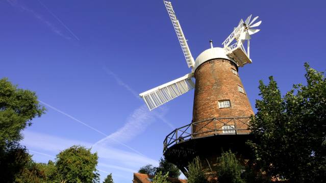 Outside view of Greens Windmill and Science Centre in Nottingham