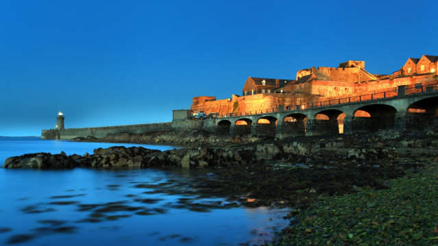 Clear day at Castle Cornet in Guernsey