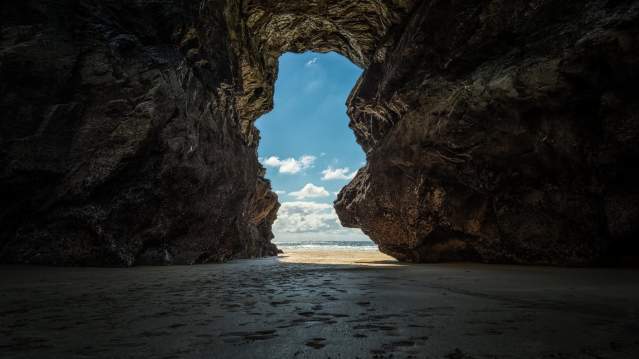 Cove in Carnewas at Bedruthan in Wadebridge