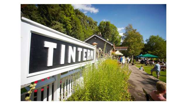 Sign for Tintern Old Station in Monmouth