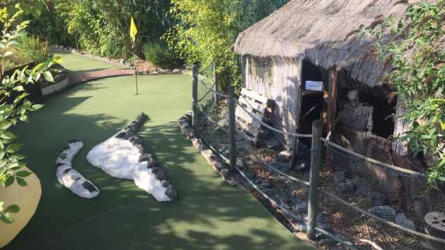 Mini golf course at Congo River Crazy Golf in Leicester