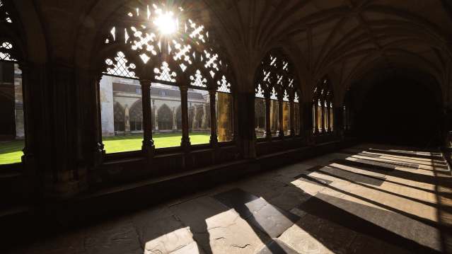 Corridor at Westminster Abbey in London
