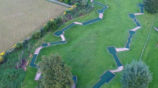 Mini golf course at Stratford Minigolf in Stratford upon Avon